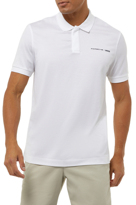 Slim-Fit Polo Shirt With Gloss-Effect Logo